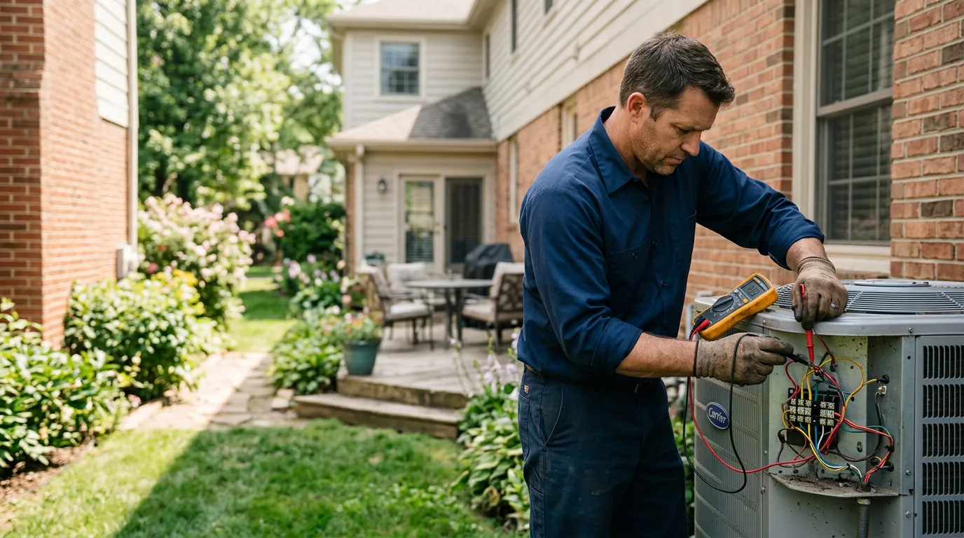 HVAC technician working near Perkiomenville, PA